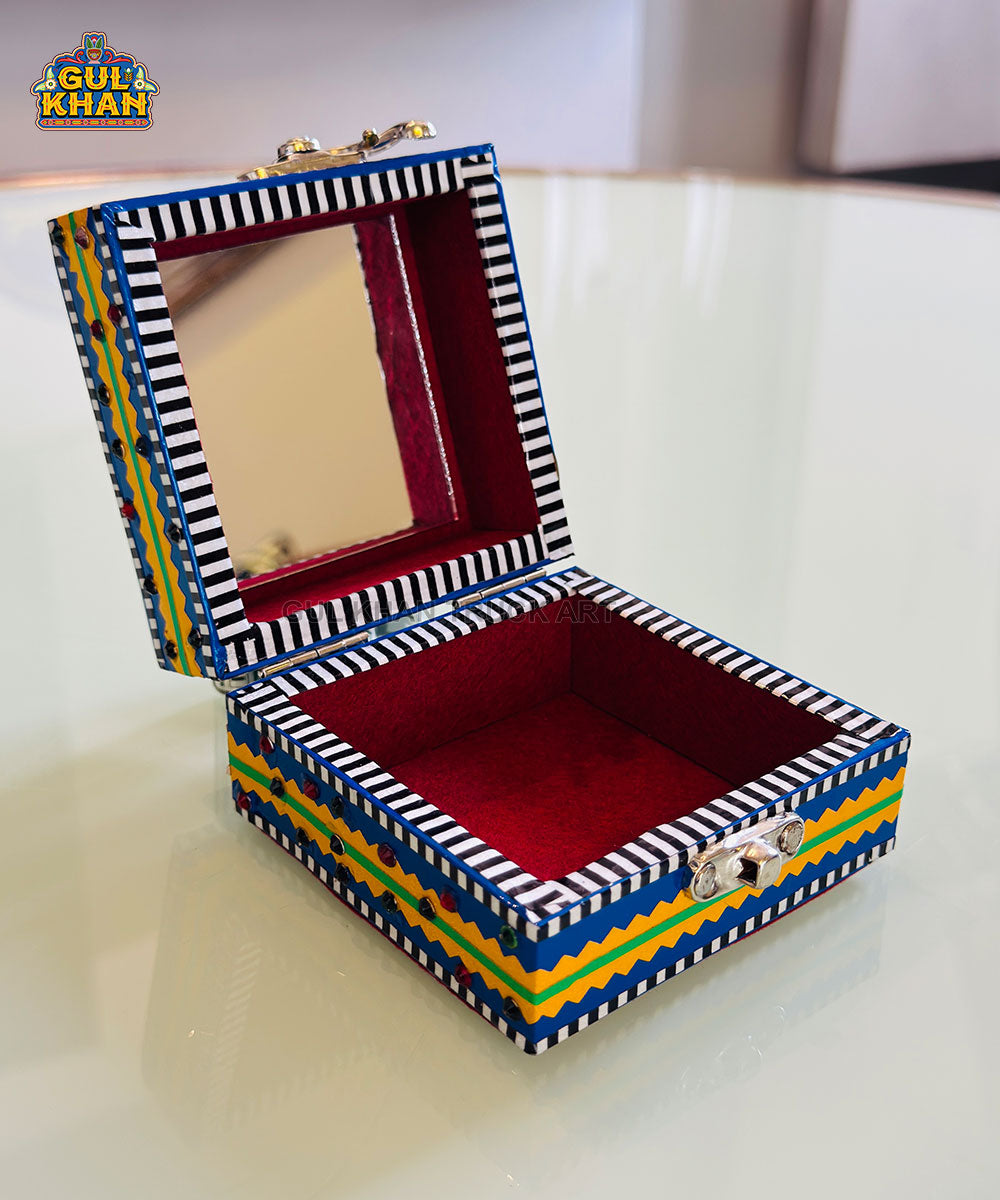 Traditional Blue Truck Art Jewellery Box