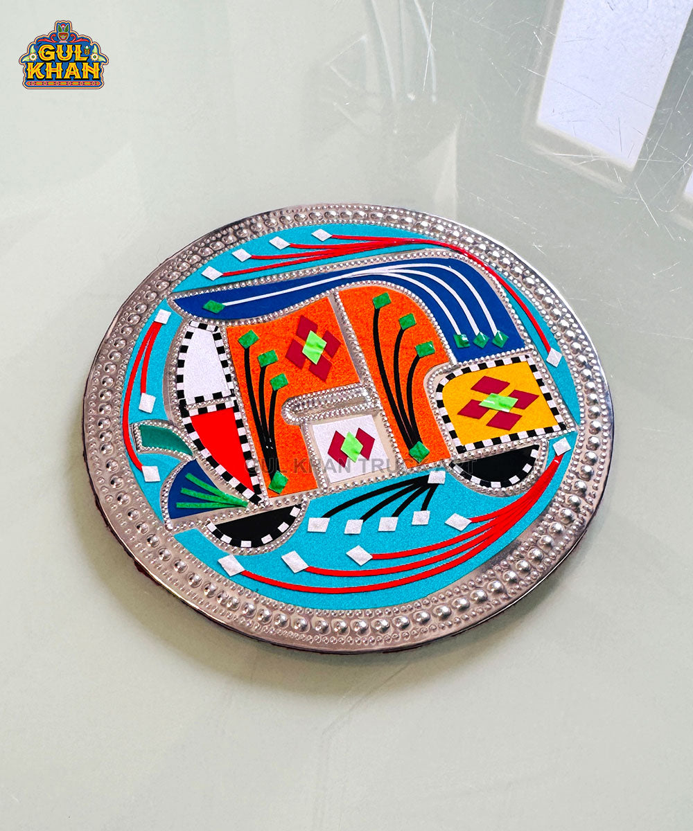 Turquoise Rickshaw Chamakpatti Coaster
