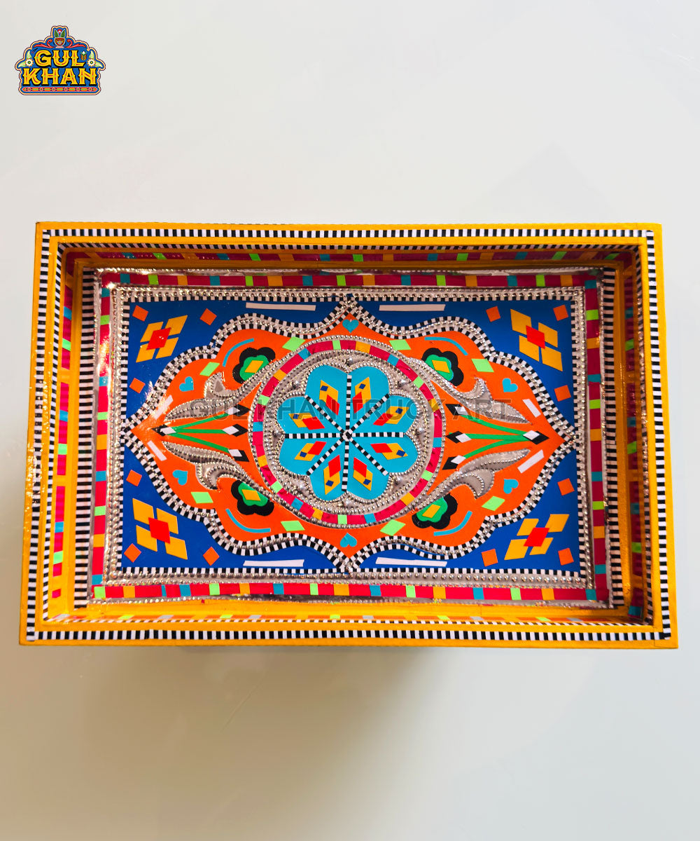 Orange & Blue Truck Art Thaila Tray