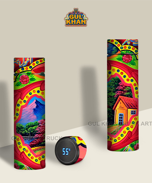 Printed Travel Bottle 0026 - Gul Khan Truck Art
