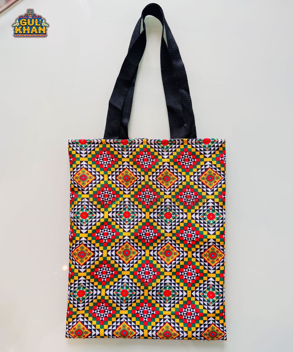 Sindhi Ralli Inspired Printed Truck Art Tote Bag 03