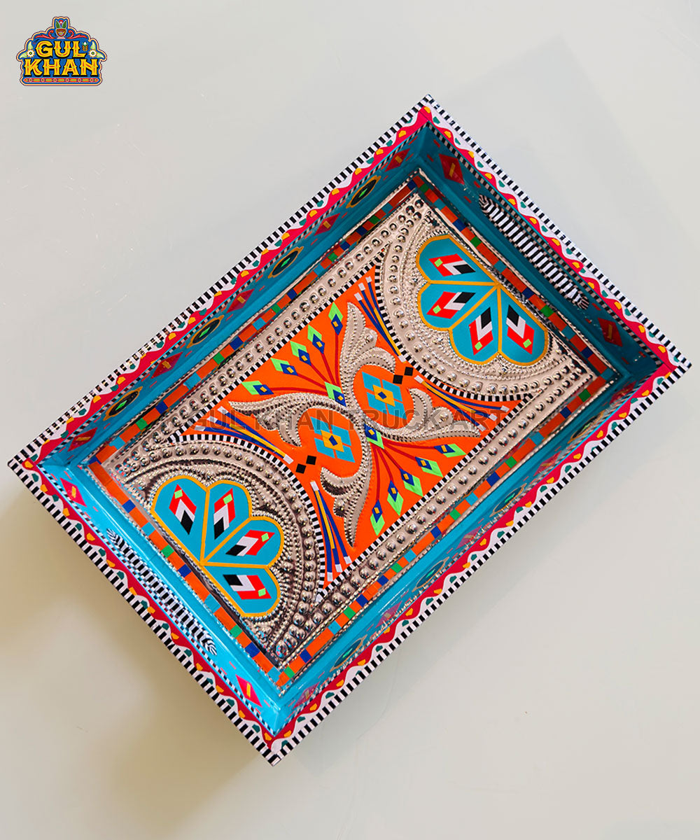 Blue Orange Truck Art Mini Tray