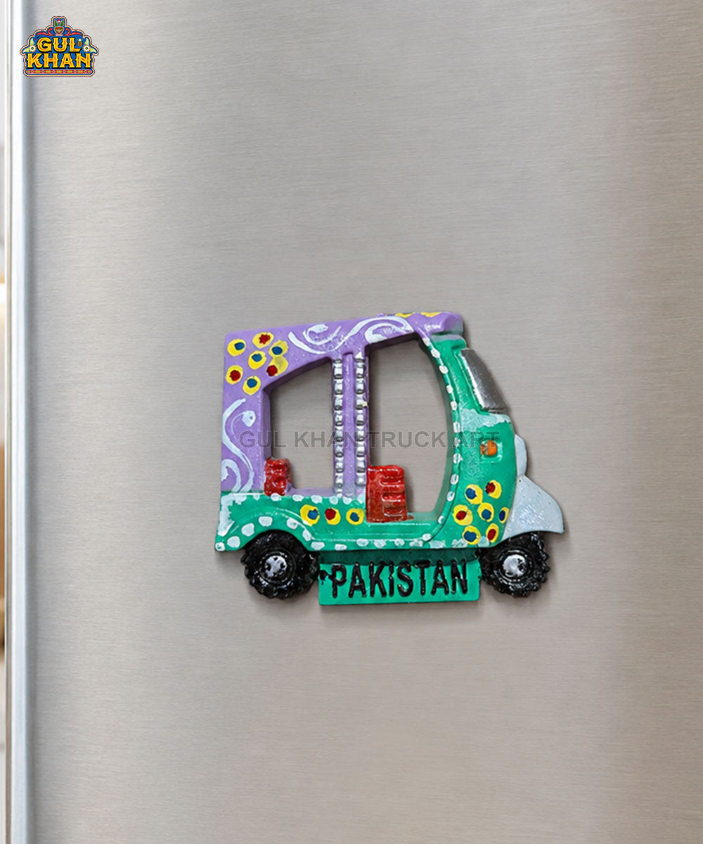 Hand-Painted Truck Art Rickshaw Magnet 01