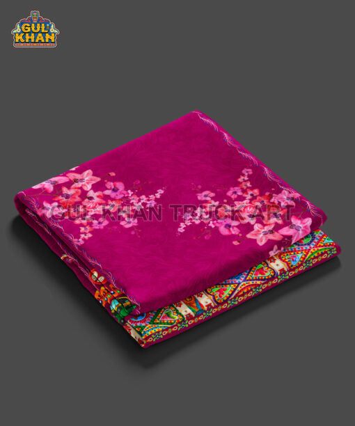Pink Motif Printed Truck Art Shawls - Gul Khan Truck Art