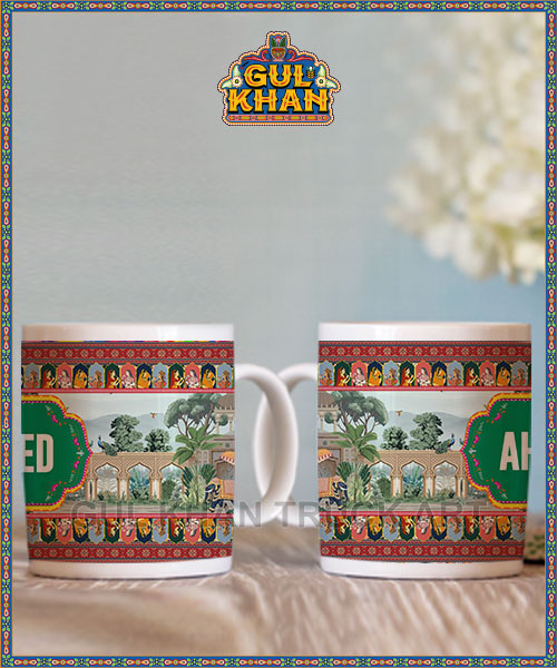Mughal Artisan Printed Ceramic Mug 04 - Gul Khan Truck Art