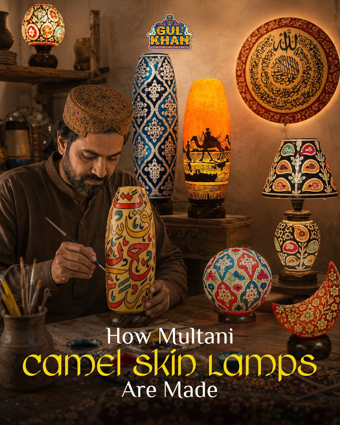 How Multani Camel-Skin Lamps Are Made The Craft Behind the Glow Gulkhan Truck Art