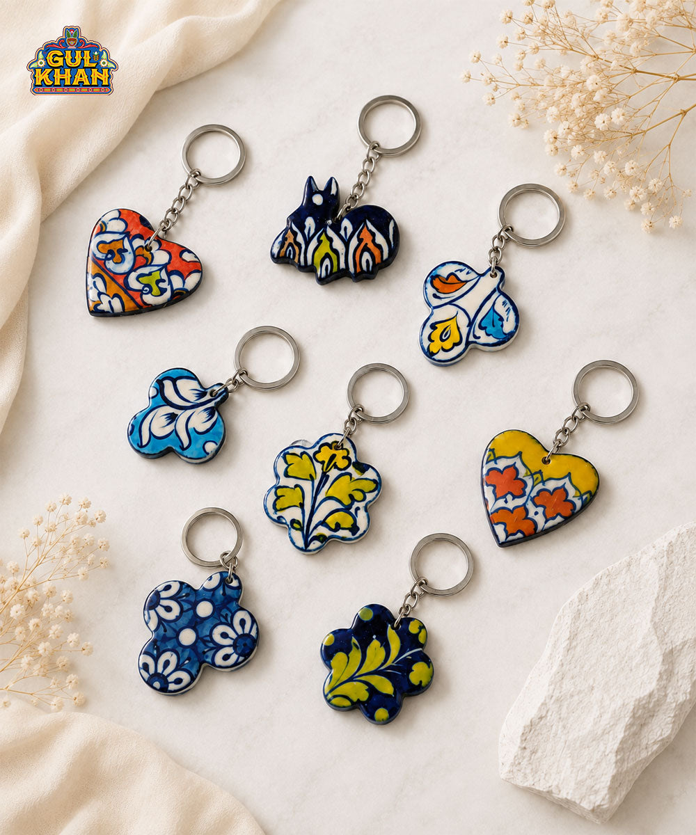 Blue Pottery Key chain