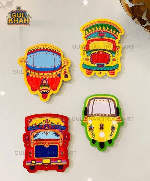 Coasters (Premium Acrylic) - Gul Khan Truck Art