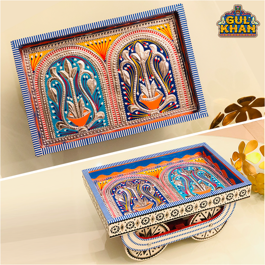 Tray with moving Wheels 002 - Gul Khan Truck Art