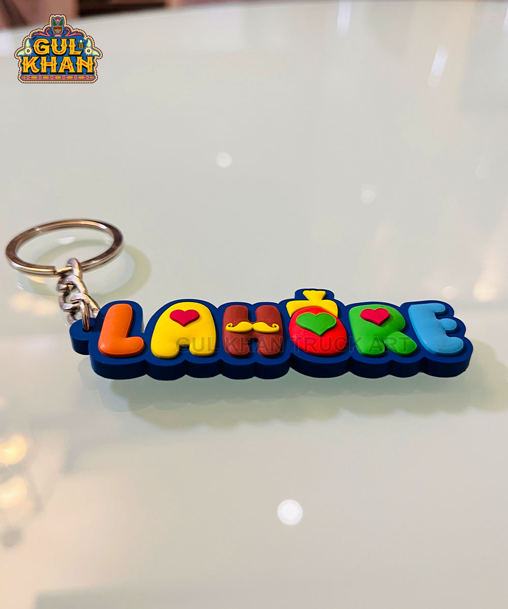 Lahore Premium Rubber Key Chain - Gul Khan Truck Art