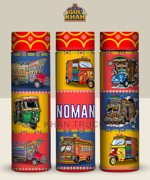 Printed Travel Bottle Customized Truck & Rickshaw Design