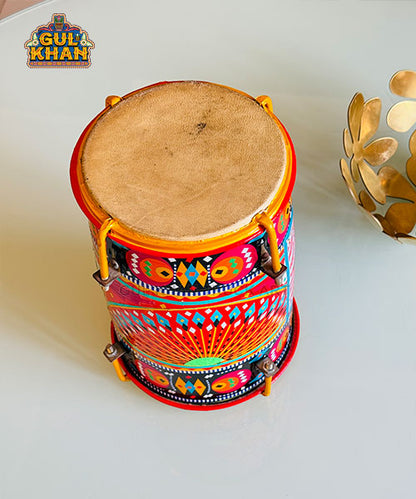 Customized Dhol (Chamakpatti Handmade) - Gul Khan Truck Art