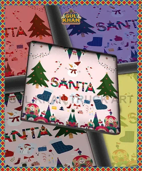 Santa (Christmas) Printed Coaster Design - Gul Khan Truck Art