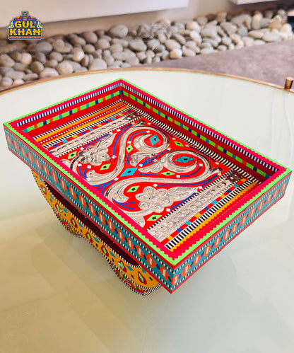 Red Blue Truck Art Thaila Tray