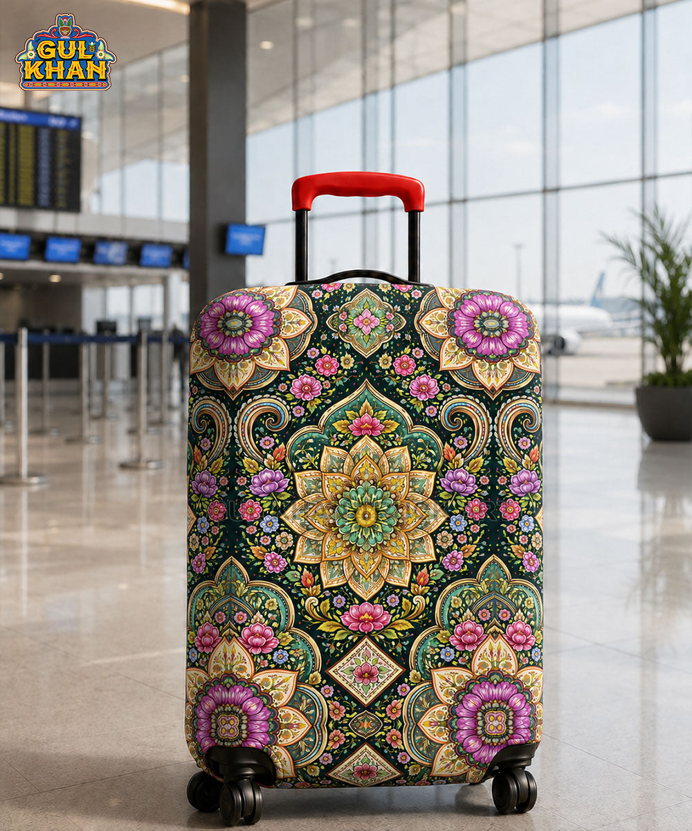 Colorful Mandala Art Trolley Bag Cover ( Customizable )