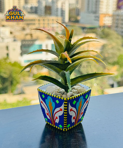 Indoor Flower Pot Design 01 (Chamakpatti Handmade) - Gul Khan Truck Art