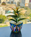 Indoor Flower Pot Design 01 (Chamakpatti Handmade) - Gul Khan Truck Art