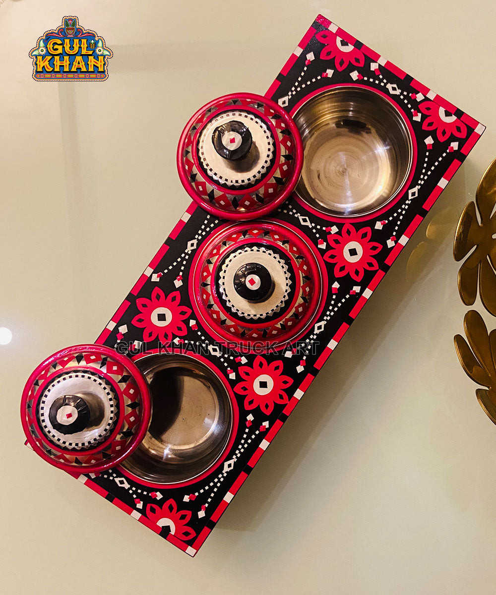 Ajrak Artistry Truck Art Three Partition Tray