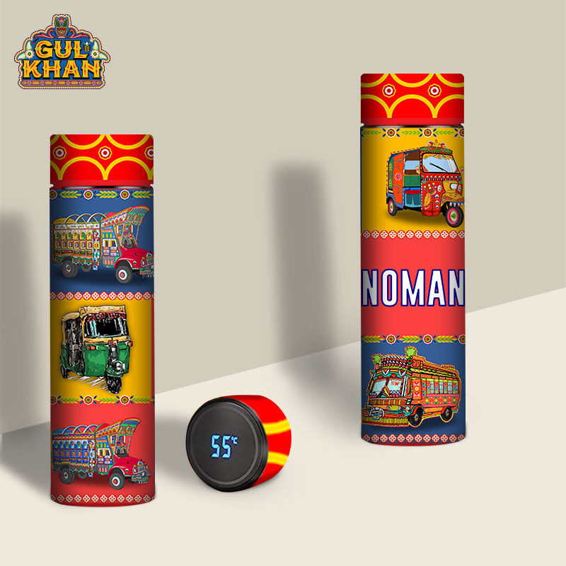 Printed Travel Bottle Customized Truck & Rickshaw Design