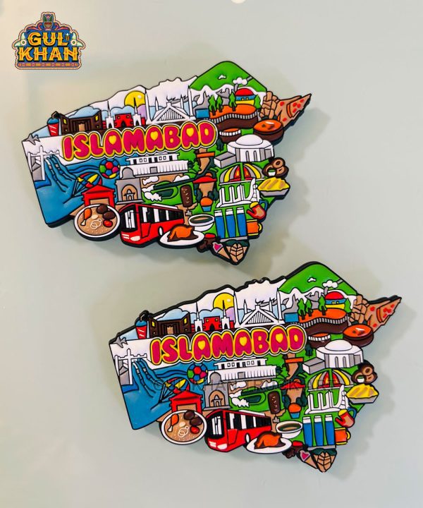 Islamabad Cultural Truck Art Premium Rubber Fridge Magnet - Gul Khan Truck Art