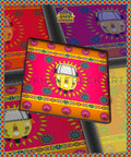 Yellow & Red Rikhshaw Printed Coaster Design - Gul Khan Truck Art