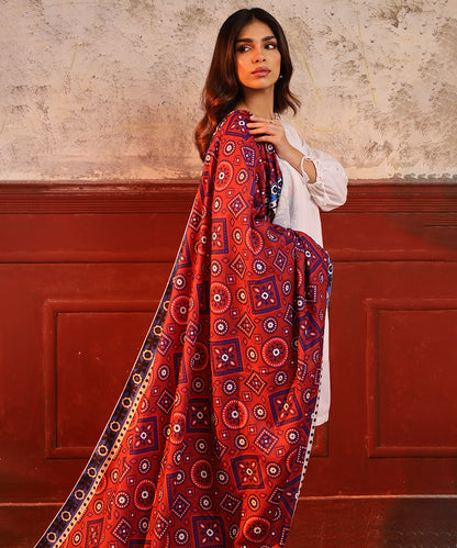Ajrak Printed Truck Art Shawls - Gul Khan Truck Art