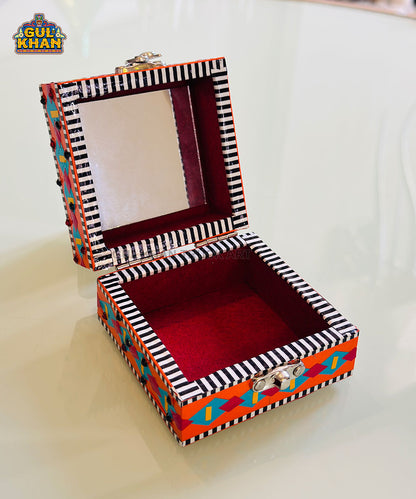Orange Multicolor Truck Art Jewellery Box