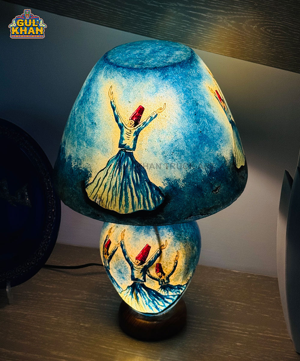 Blue Dervish Camel Skin Table Lamp
