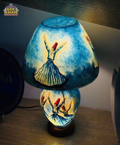 Blue Dervish Camel Skin Table Lamp