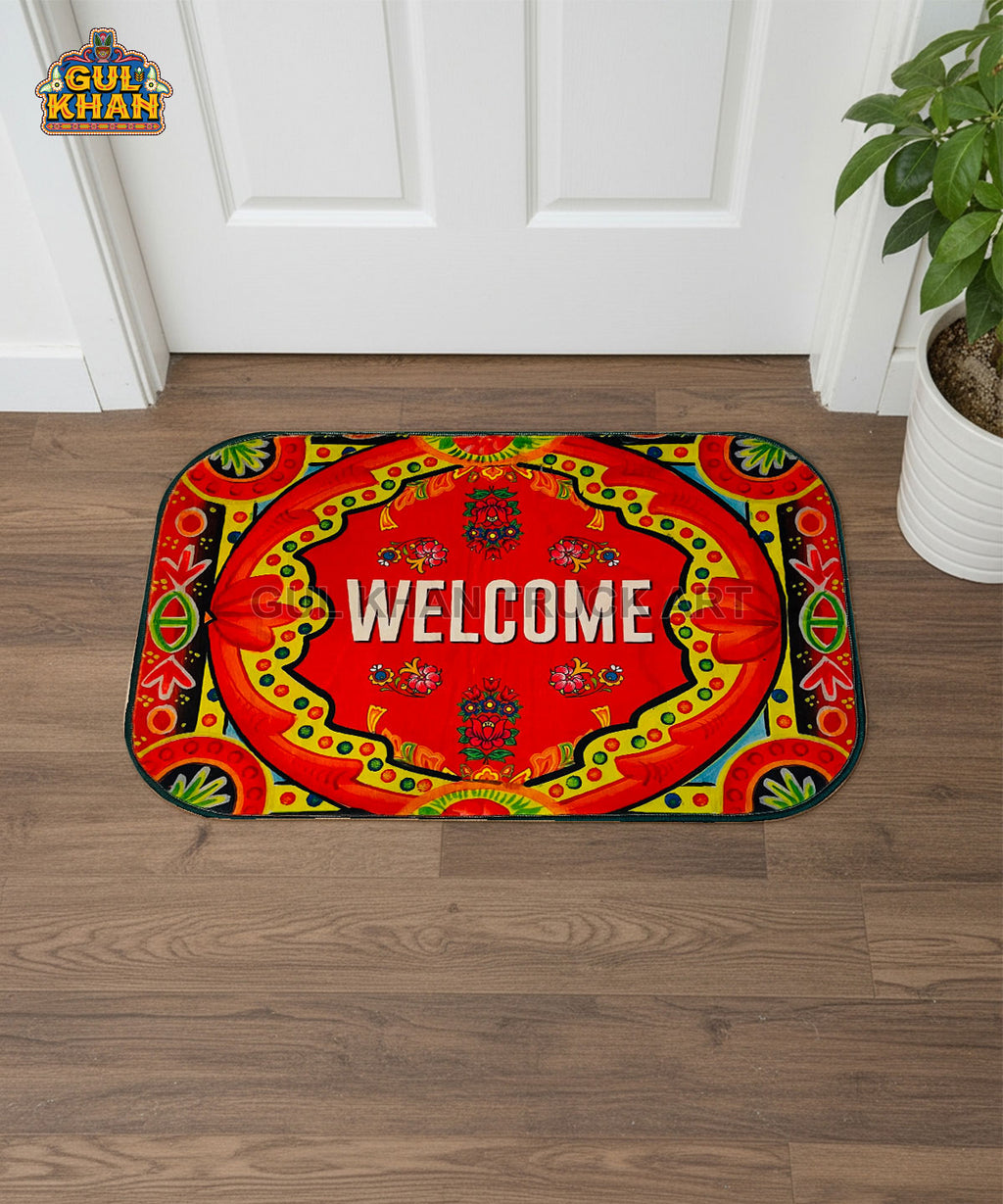Wellcome Printed Truck Art Floor Mat - Gul Khan Truck Art