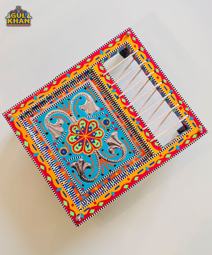 Blue Truck Art Charpai Serving Tray