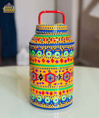 Multicolor Truck Art Oil Container
