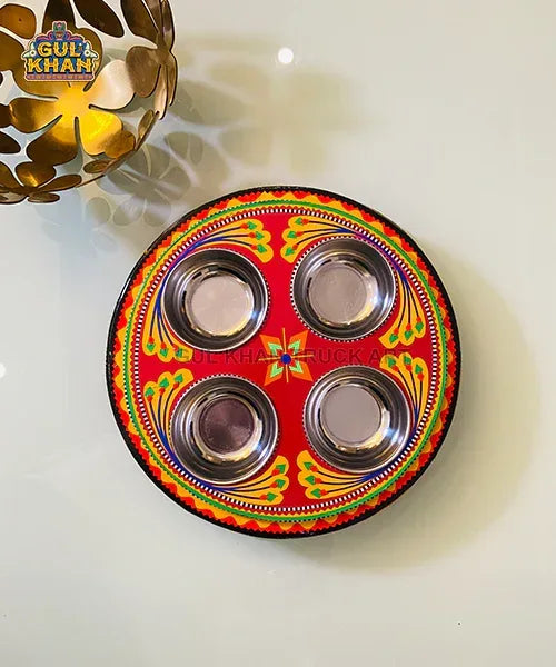 Shaadi Mubarak Truck Art Elephant Tray - Gul Khan Truck Art