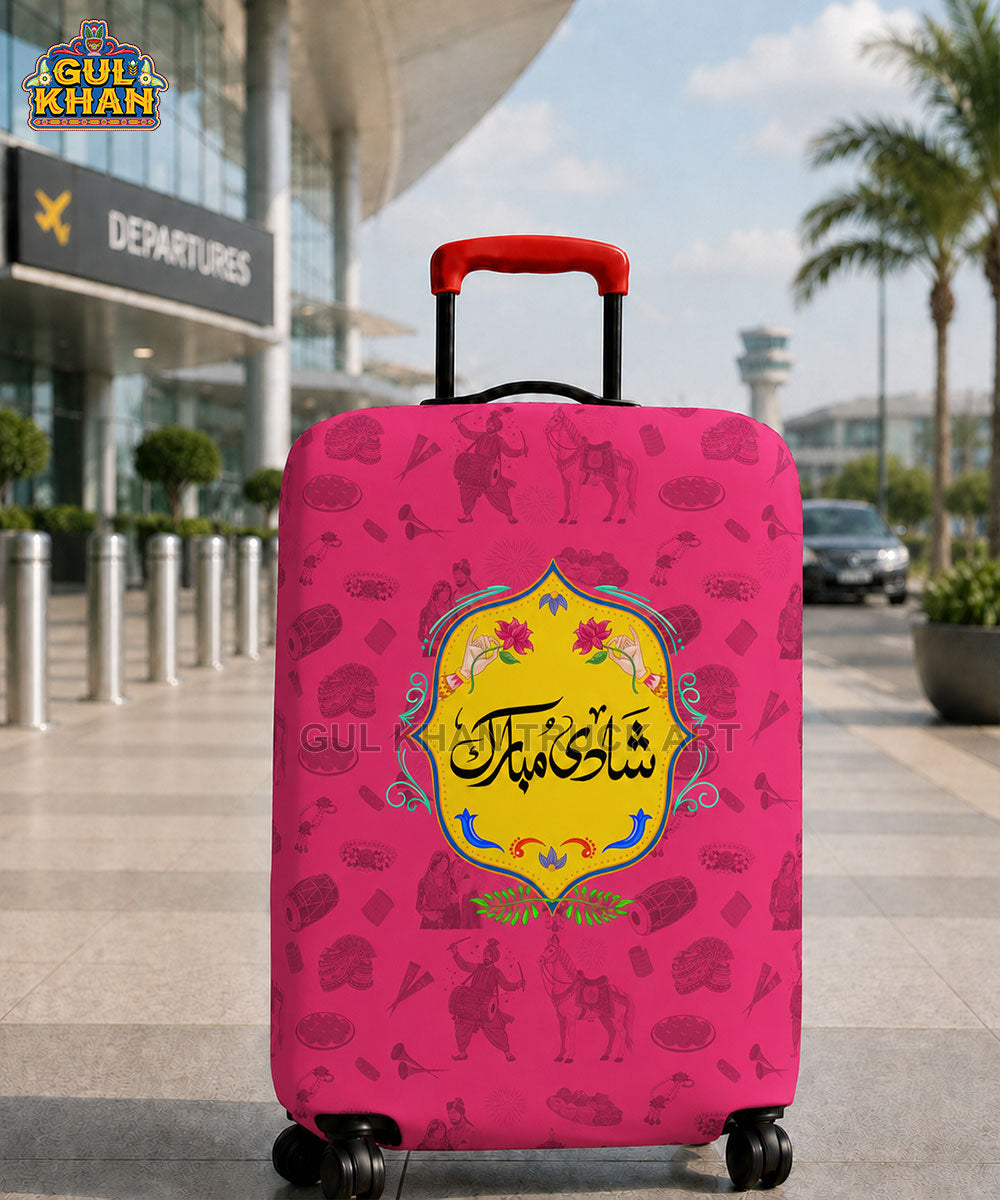 Just Married Art Trolley Bag Cover ( Customizable )