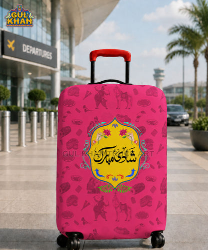 Just Married Art Trolley Bag Cover ( Customizable )
