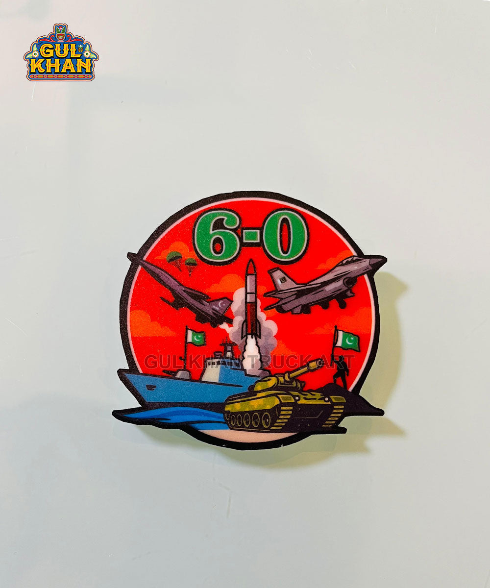 6-0 Fighter Acrylic Fridge Magnet - Gul Khan Truck Art