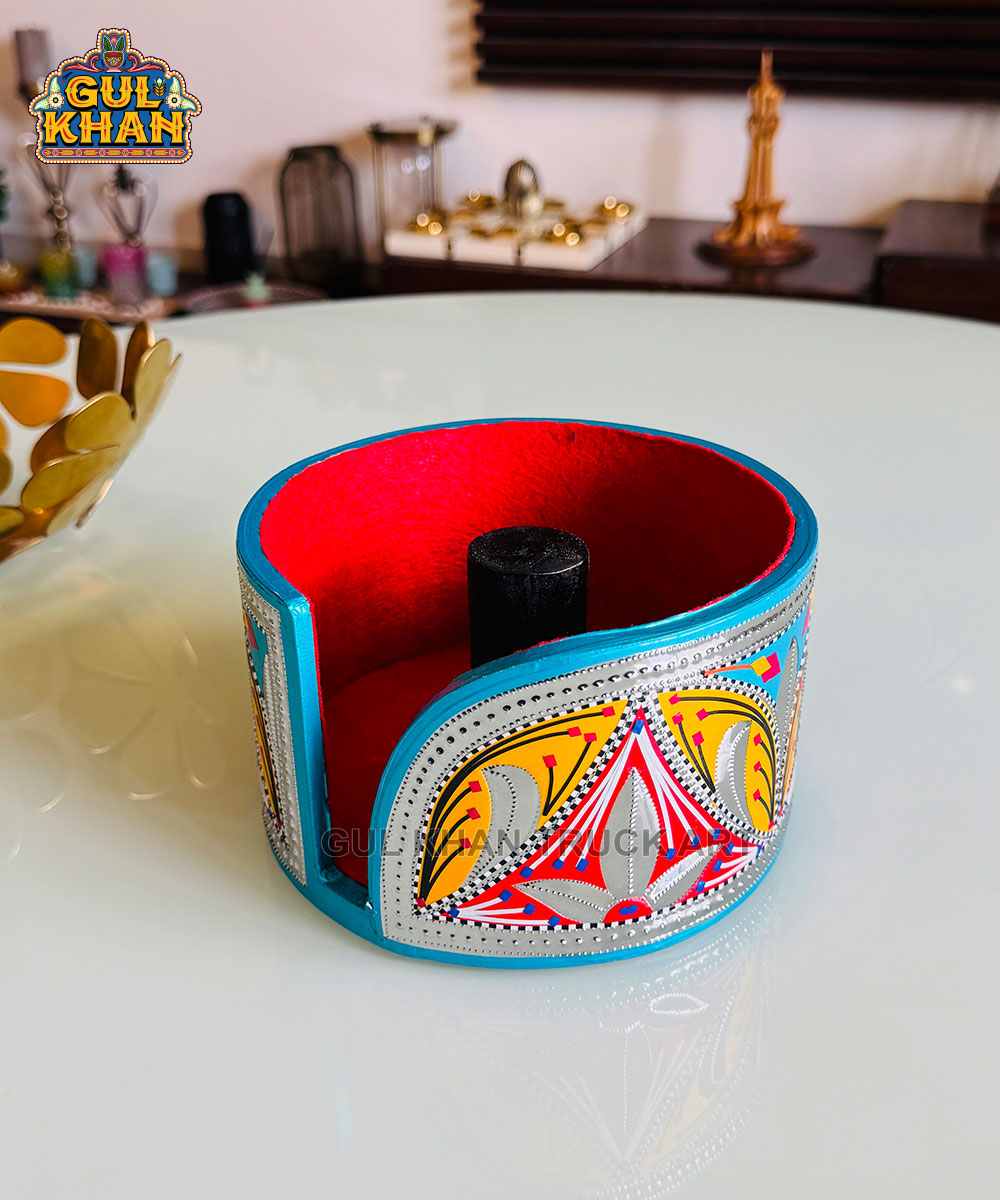 Multicolor Truck Art Chamakpatti Tissue Holder - Gul Khan Truck Art