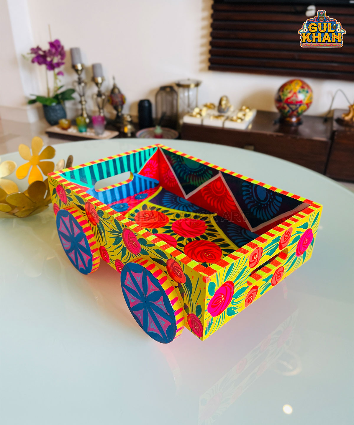 Tray on Wheels (Handpainted) 11120