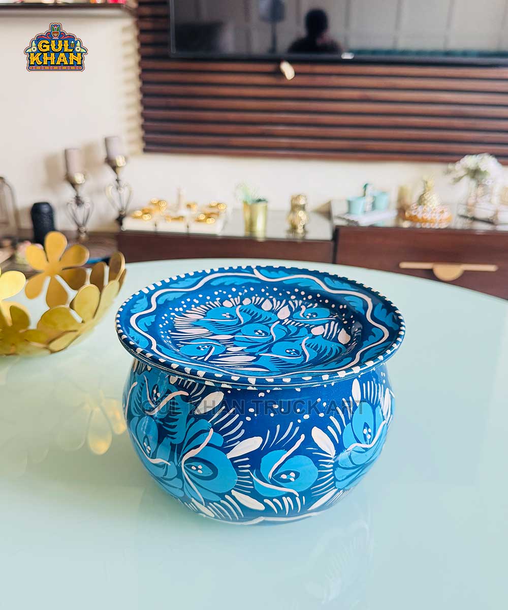 Multani Blue Floral Handi - Gul Khan Truck Art