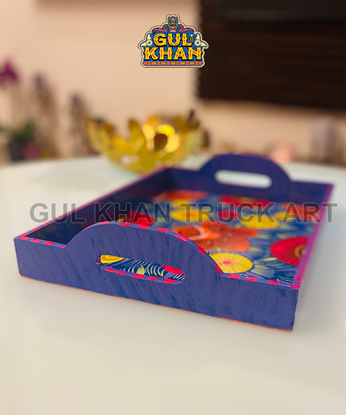 Tray Wooden Hand Painted 0044