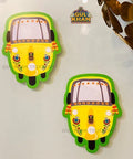 Yellow Rickshaw Acrylic Fridge Magnet - Gul Khan Truck Art