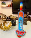 Handmade Customized Cricket Bat Red & Blue - Gul Khan Truck Art