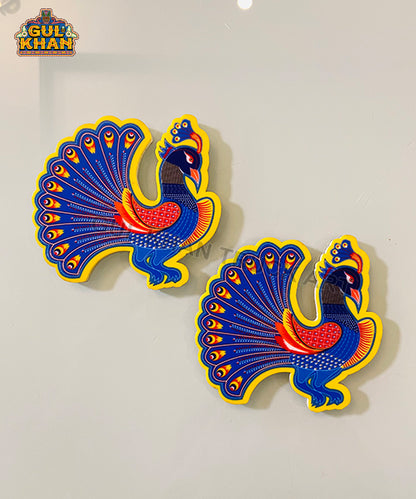 Peacock Acrylic Fridge Magnet - Gul Khan Truck Art