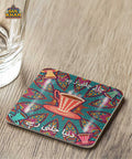 Chai Chalti Rahein Duinya Jalti Rahein Printed Coaster Design - Gul Khan Truck Art