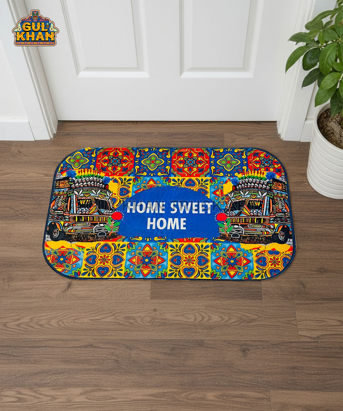 W11 Printed Truck Art Floor Mat