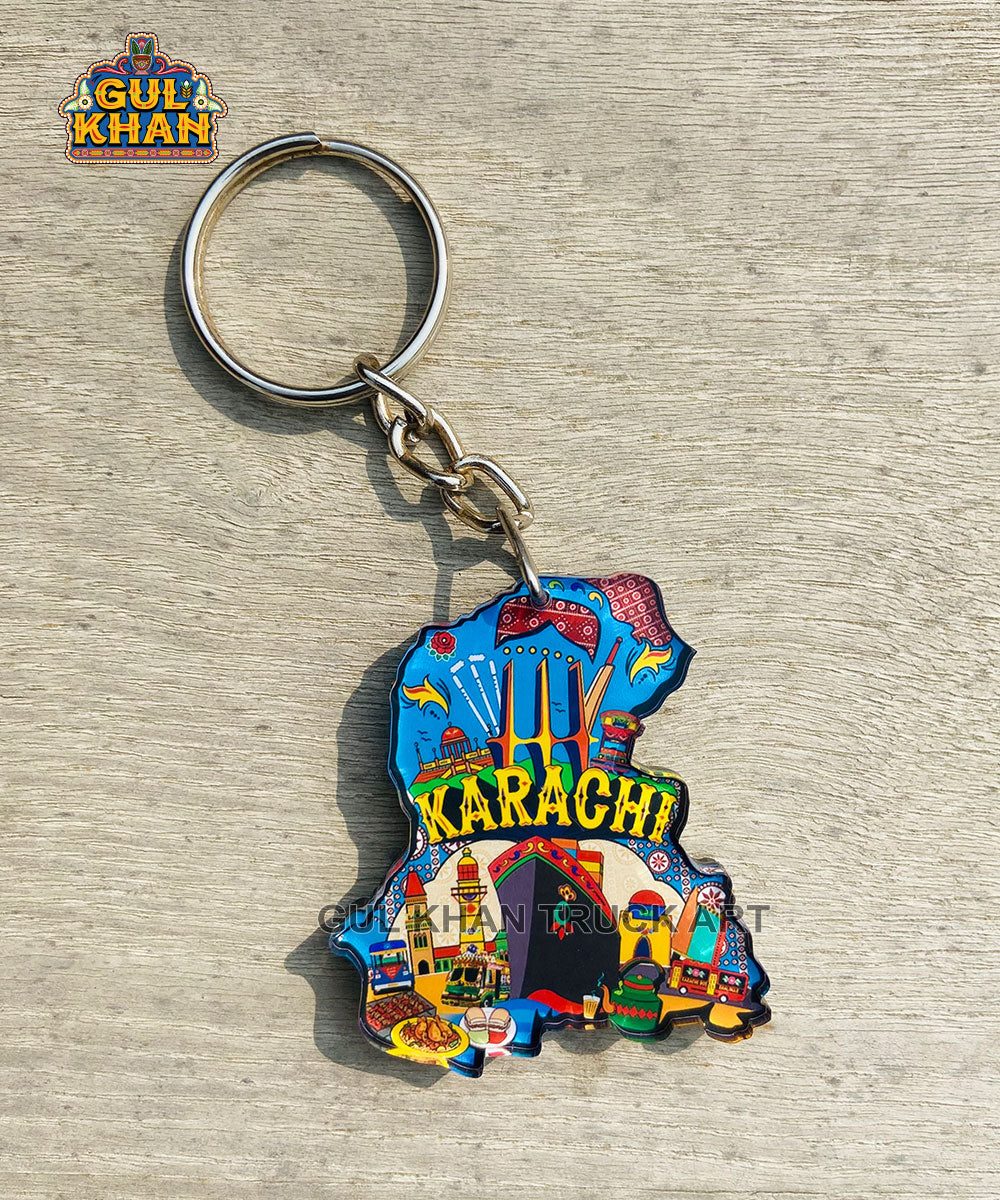 Karachi Blue Key Chain (Dual Side Print) 127