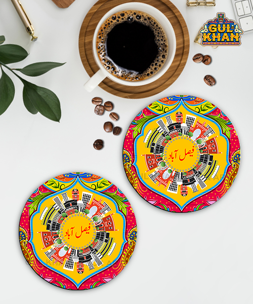 Faislabad Printed Acrylic Coaster