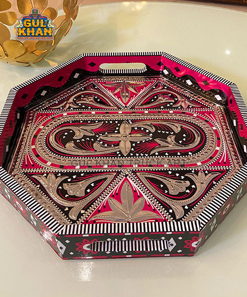 Ajrak Artistry Truck Art  Hexagon Tray