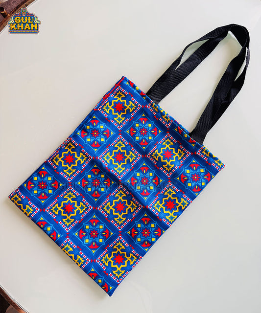 Sindhi Ralli Inspired Printed Truck Art Tote Bag 01