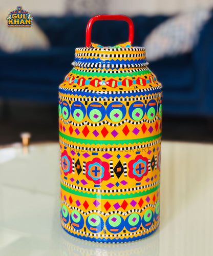 Multicolor Truck Art Oil Container